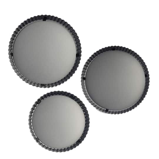 6 Packs: 3 ct. (18 total) Non-Stick Quiche & Tart Pan Set by Celebrate It®